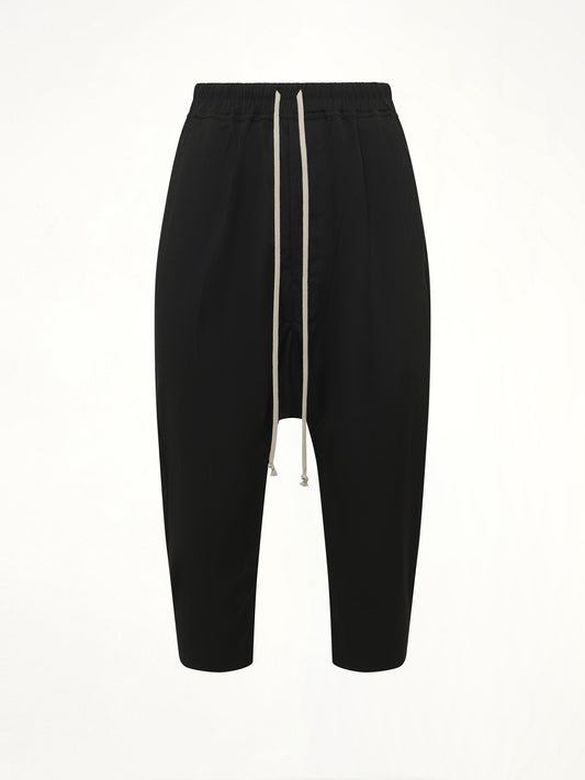 RICK OWENS Drawstring Cropped Pants (Black)