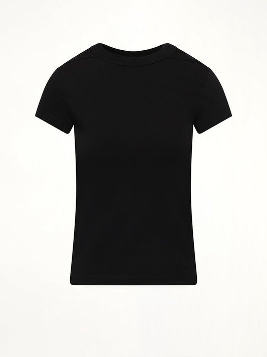 RICK OWENS Cropped Level T-Shirt (Black)