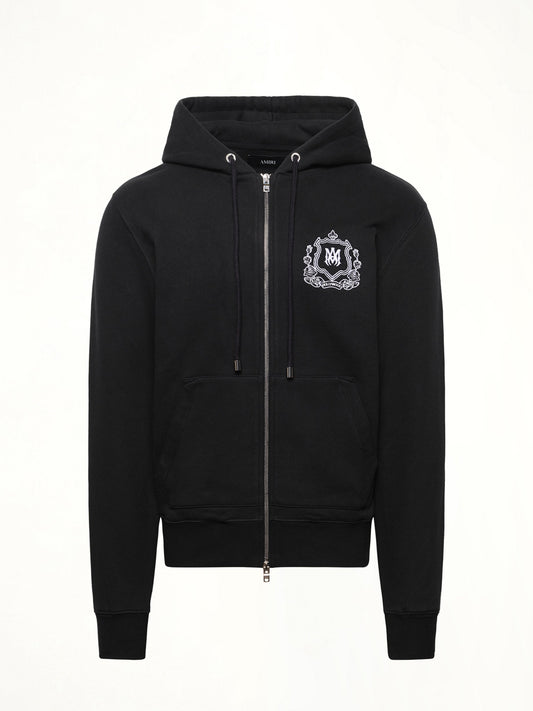 AMIRI MA Crest Zip Hoodie (Black)
