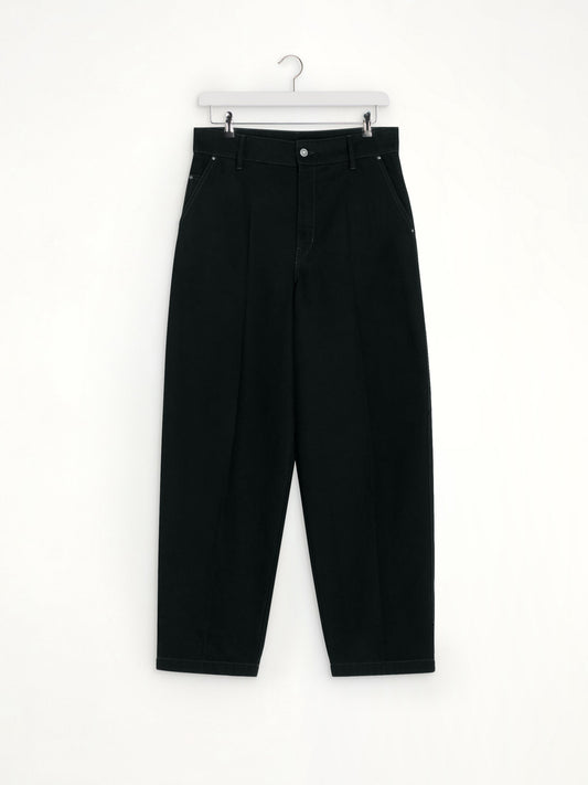 LEMAIRE Maxi Barrel Workwear Pants (Black)