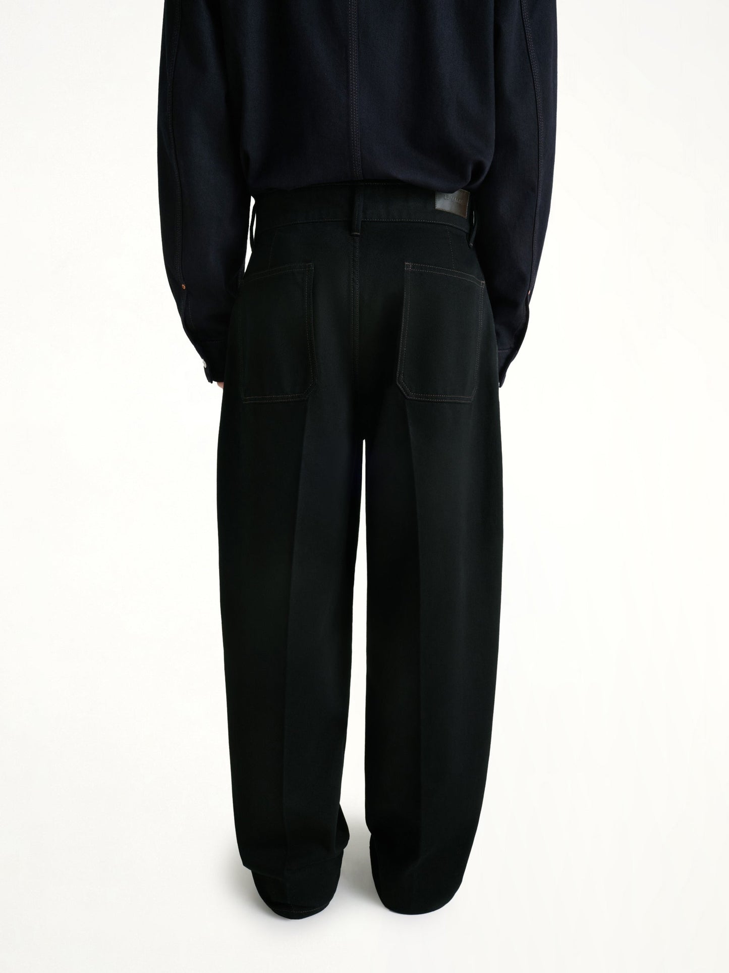 LEMAIRE Maxi Barrel Workwear Pants (Black)