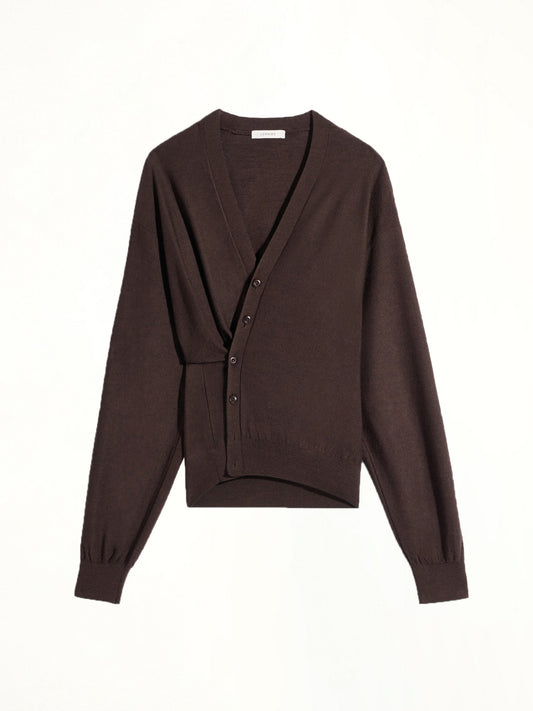 LEMAIRE Twisted Cardigan (Brown)