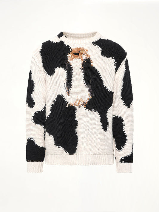 DOUBLET Acting Cow Knit Pullover (Ivory)