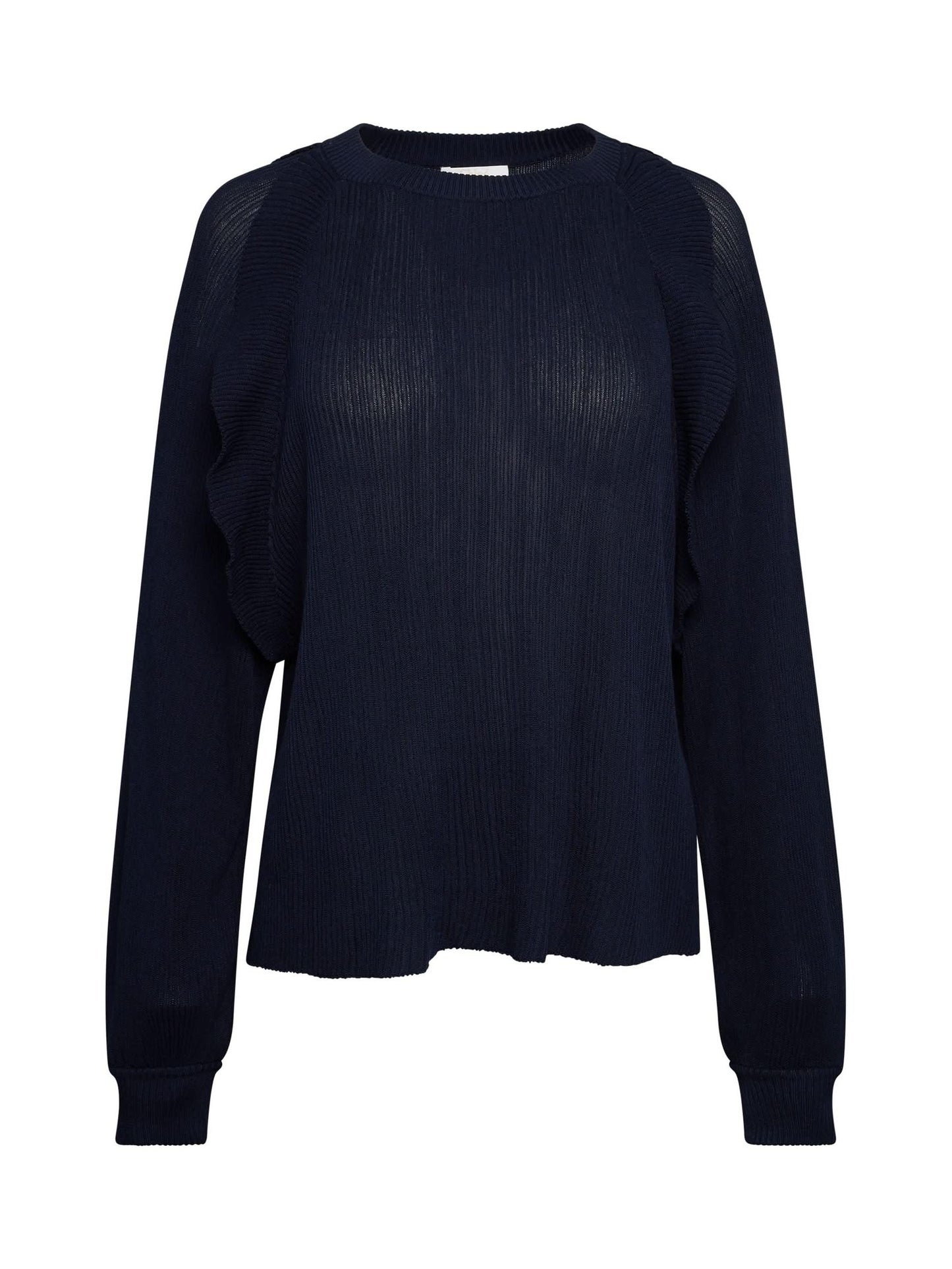 Image of a model wearing Outerwear. Productname: CHLOE Pullover in NAVY colour by brand - CHLOE