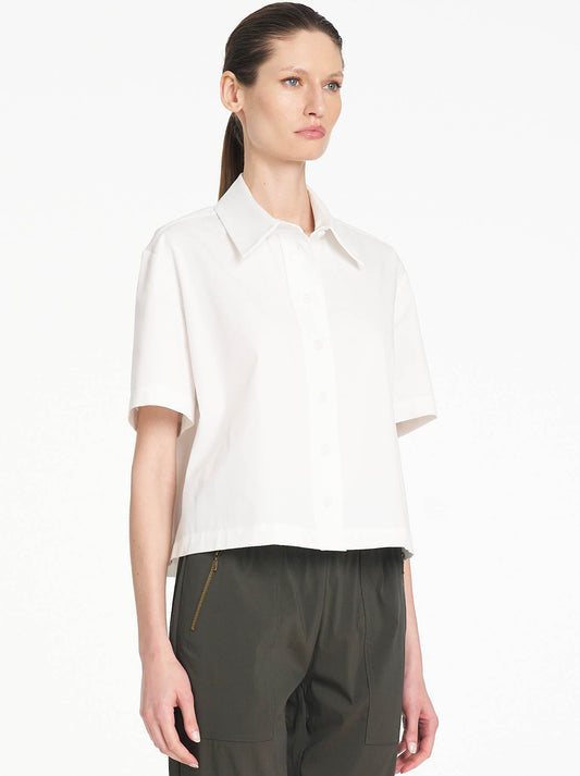 Mela Purdie Crop Shirt (White)