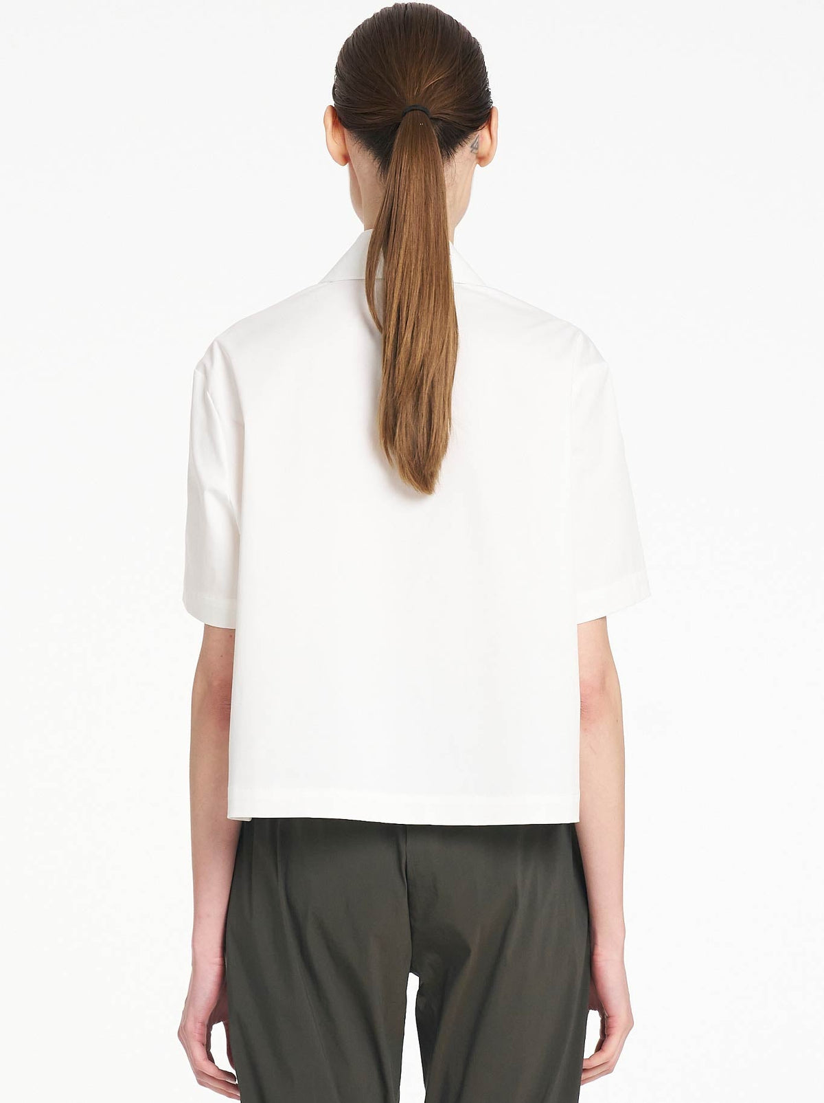 Mela Purdie Crop Shirt (White)