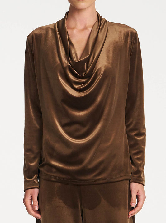 MELA PURDIE DRAPE TOP (Black)