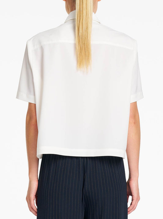 MELA PURDIE CROP SHIRT (Chalk)