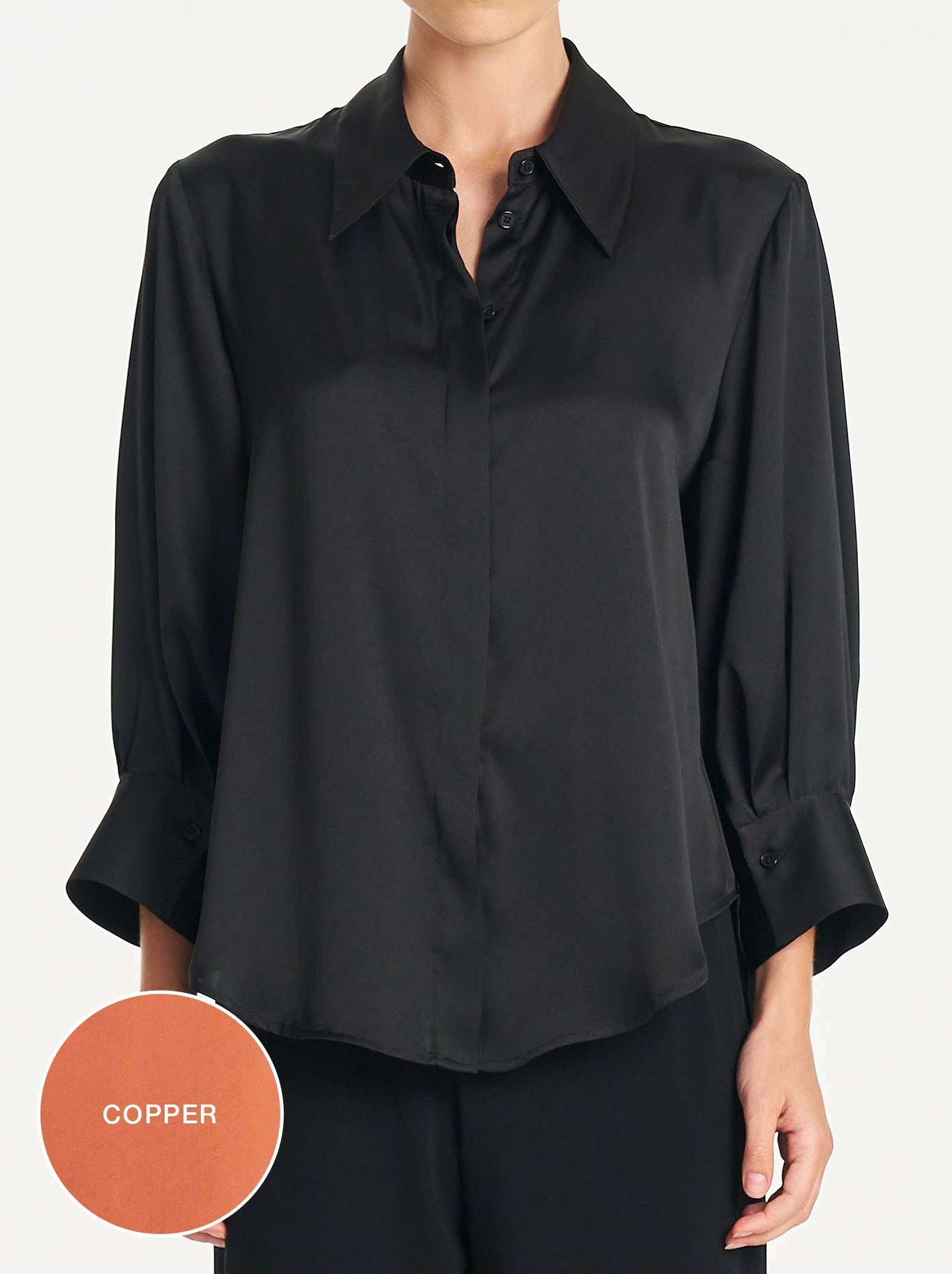 Image of Blouses. Product name - Mela Purdie Resort Blouse in Copper colour by brand - Mela Purdie