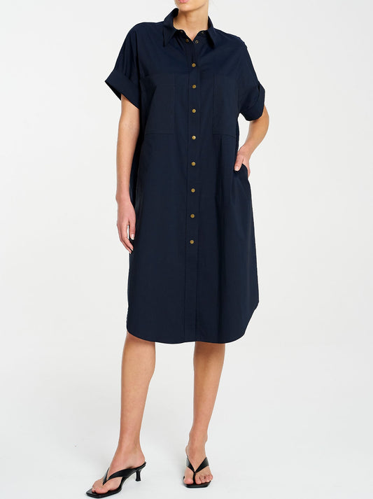 MELA PURDIE STUD SHELL DRESS (French Navy)