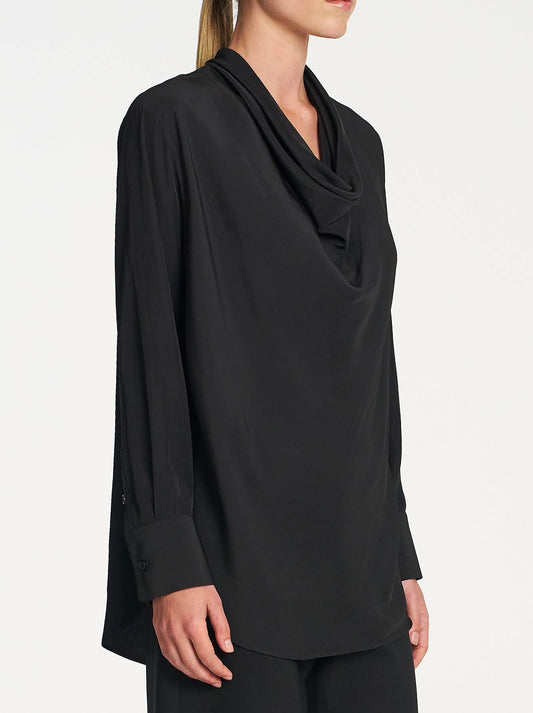 MELA PURDIE SCALLOP BLOUSE (Black)