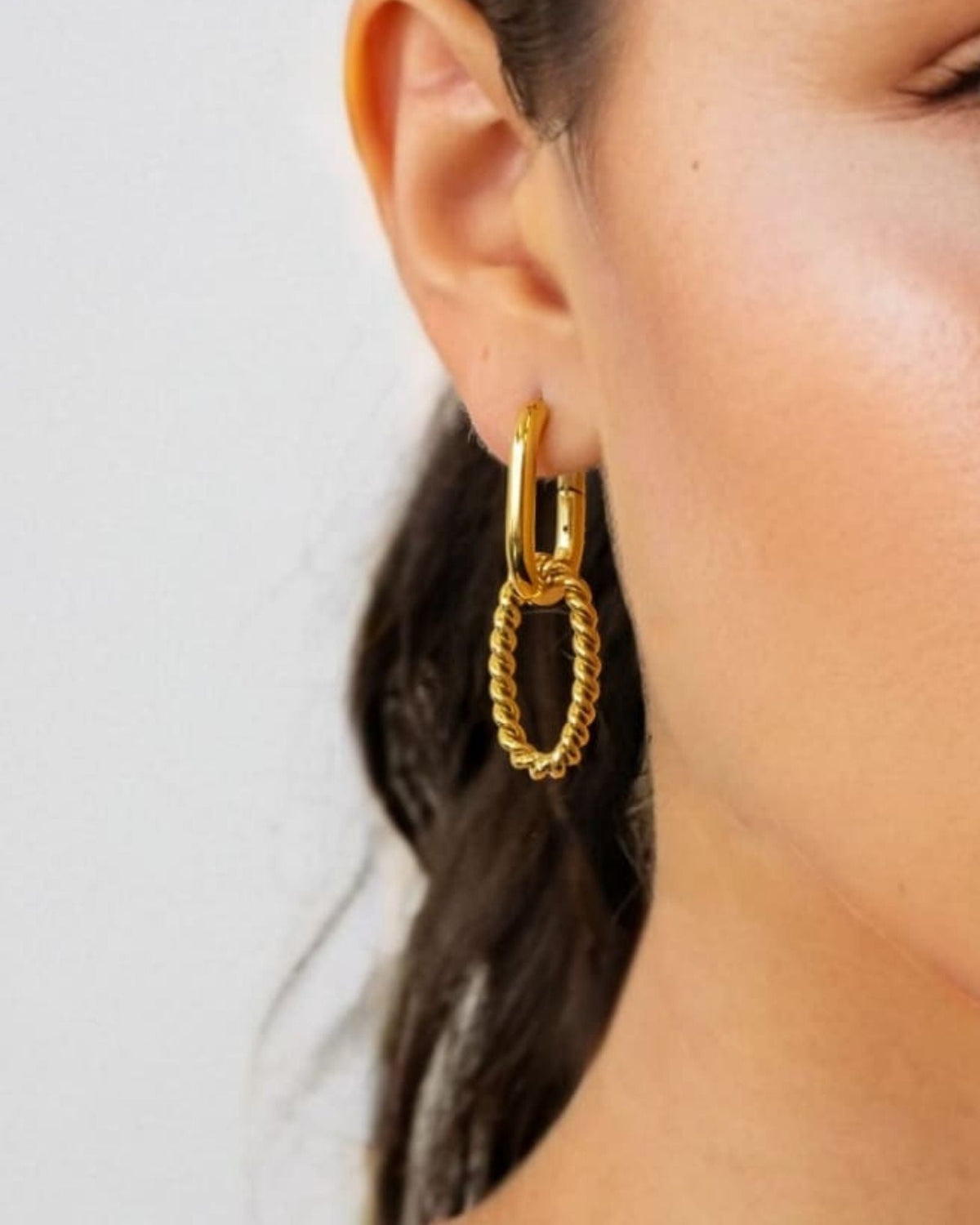 LAVANA Mia Convertible Gold Hoop Earrings