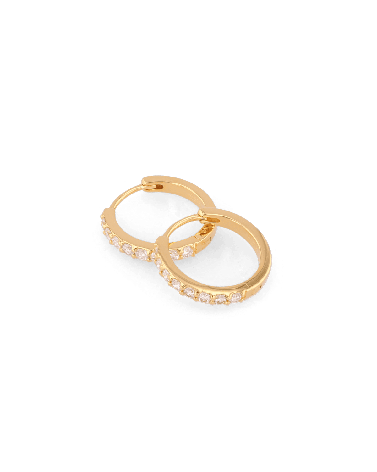 LAVANA Miami Gold Diamond Huggie Earrings