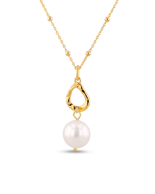 Image of Charms. Product name - Mondello Gold Pearl Pendant in colour by brand - LAVANA