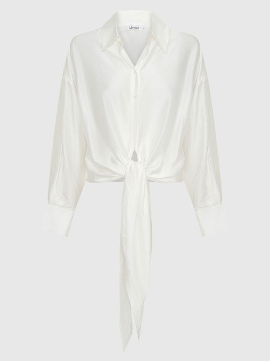 MORRISON CELINE WRAP SHIRT (White)