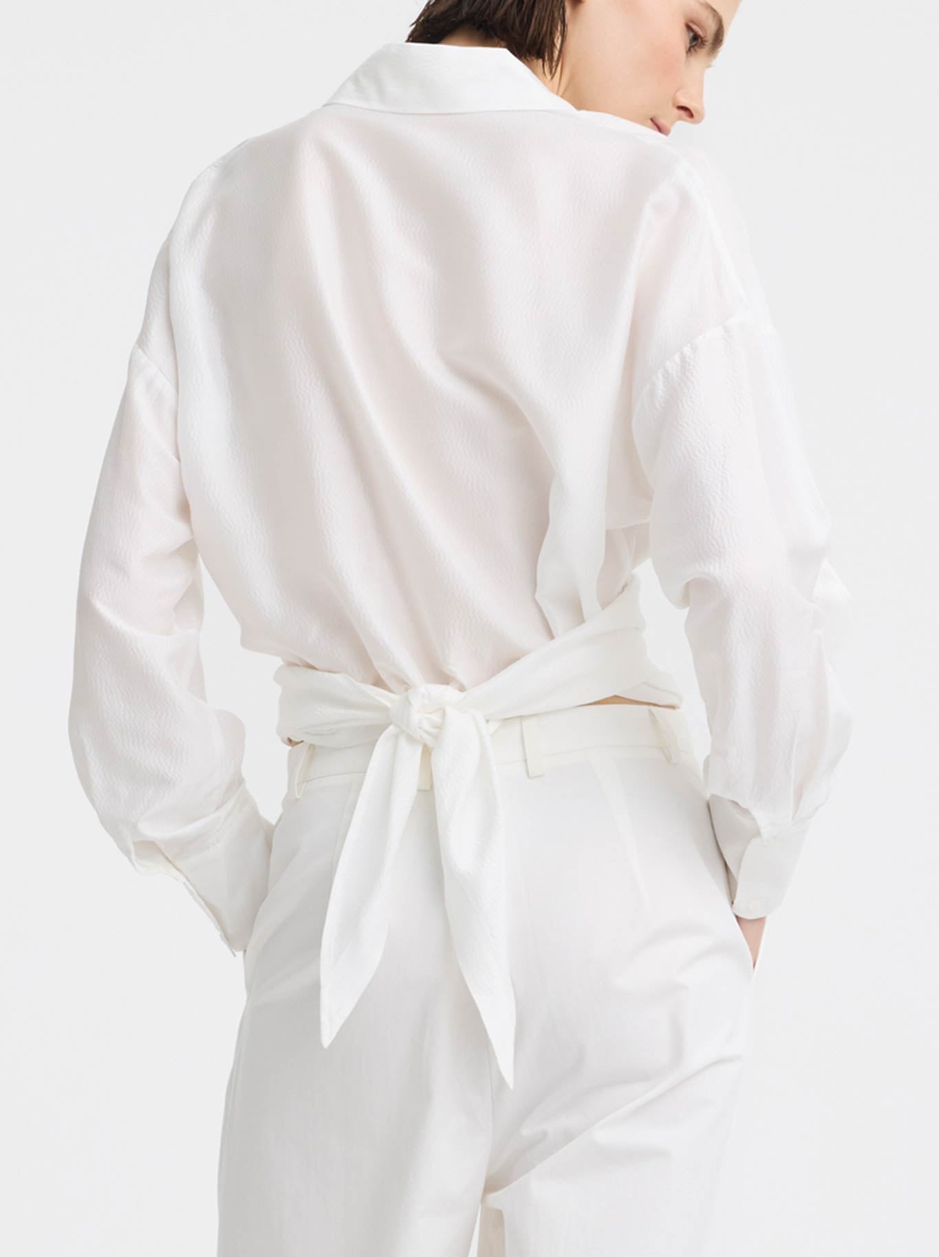 MORRISON CELINE WRAP SHIRT (White)