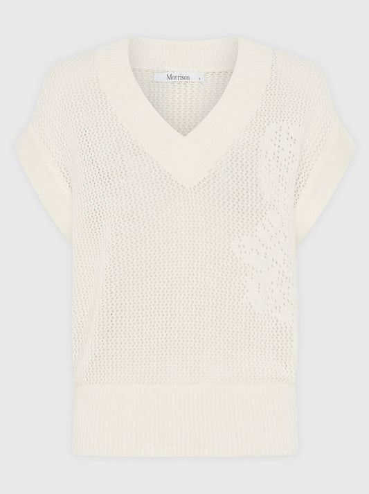 MORRISON CHIARA KNIT VEST (White)