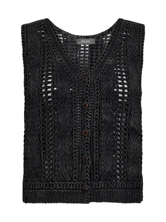 MOS MOSH ALBANJU KNIT LACE VEST (Phantom)