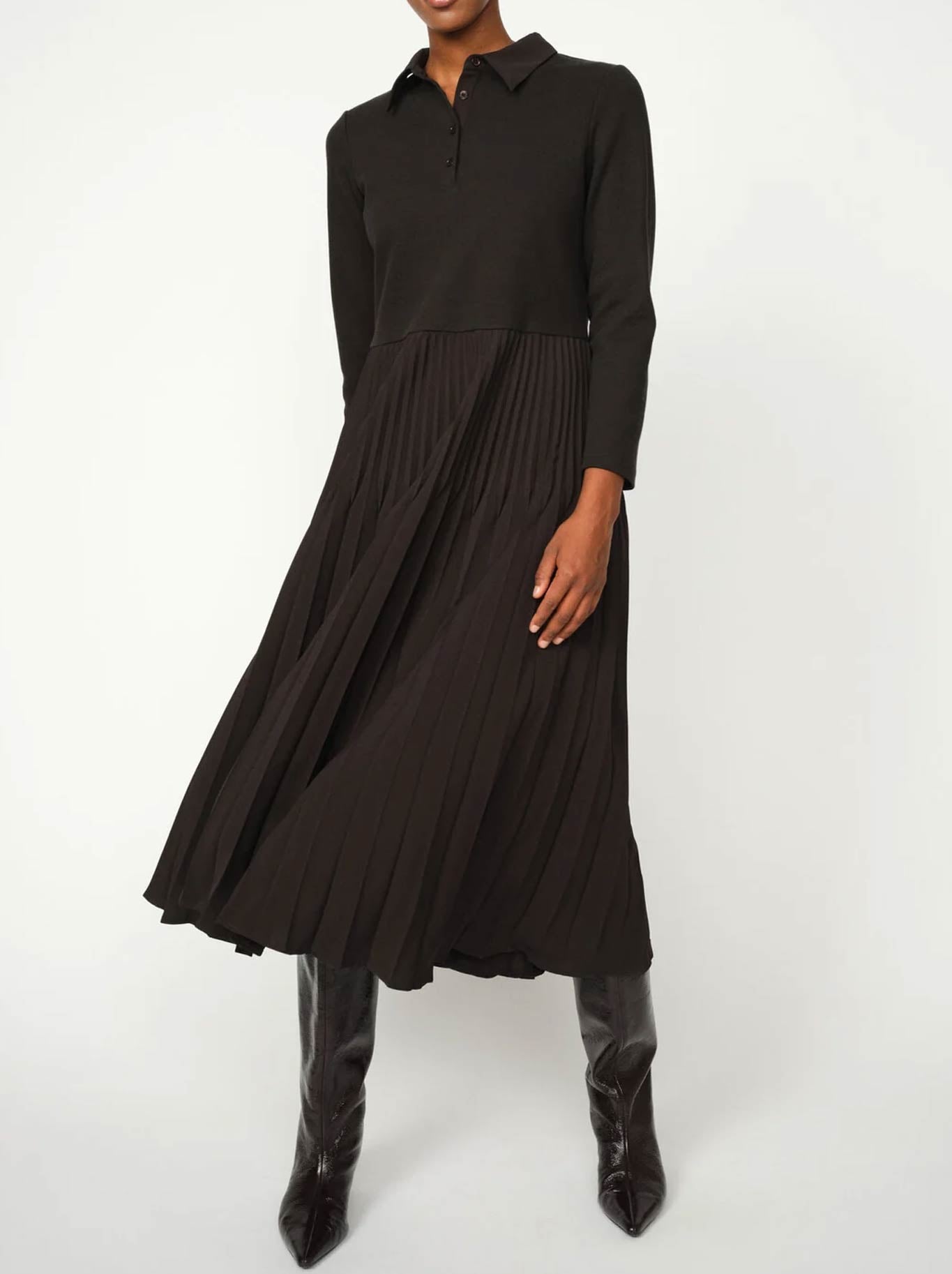 MOS MOSH MAIKE PLEAT DRESS (Black)