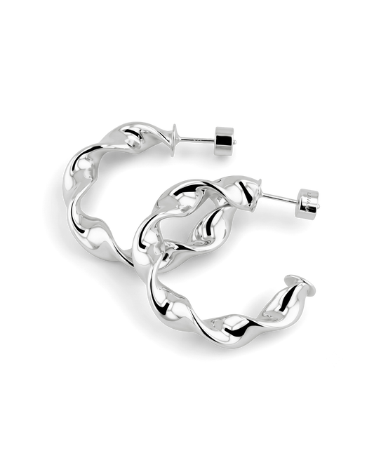 LAVANA Muse Silver Hoop Earrings