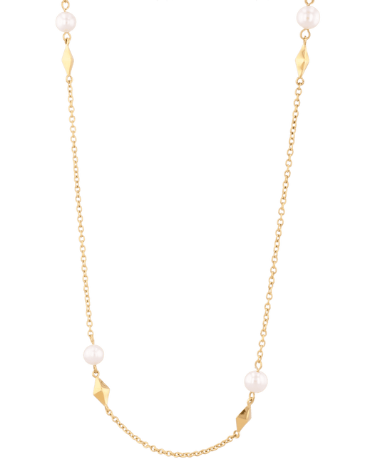 LAVANA Mykonos Gold Pearl Necklace