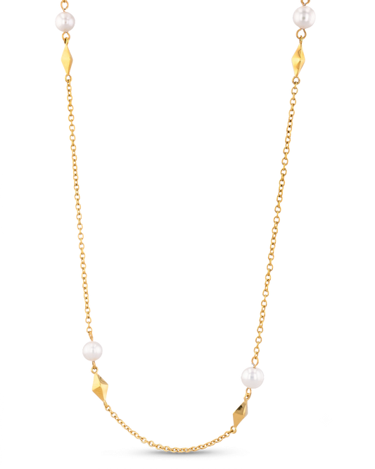 LAVANA Mykonos Gold Pearl Necklace