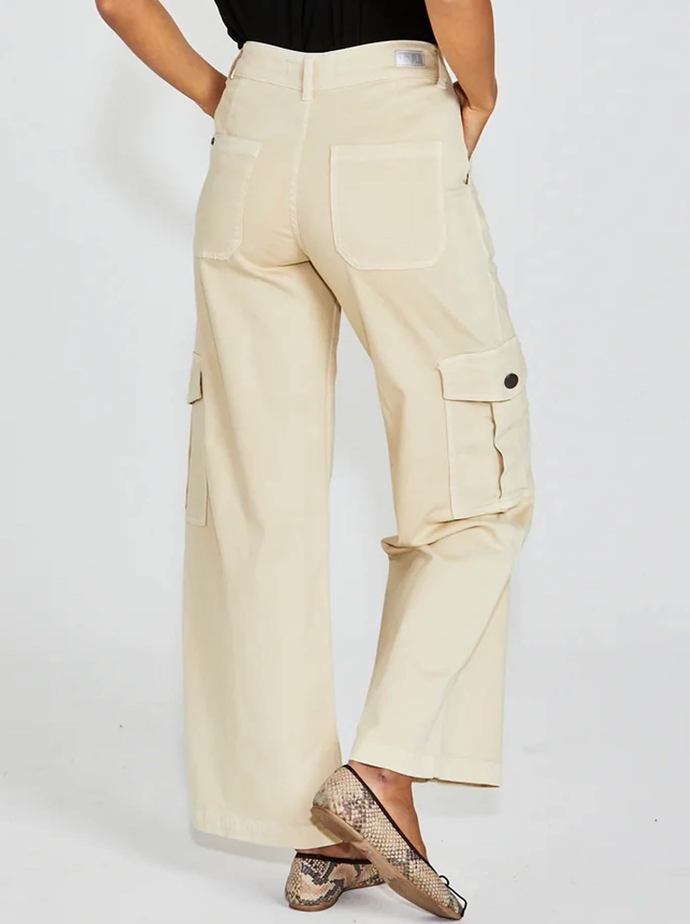 NEW LONDON CAREY HIGH RISE CARGO JEAN (Oat)