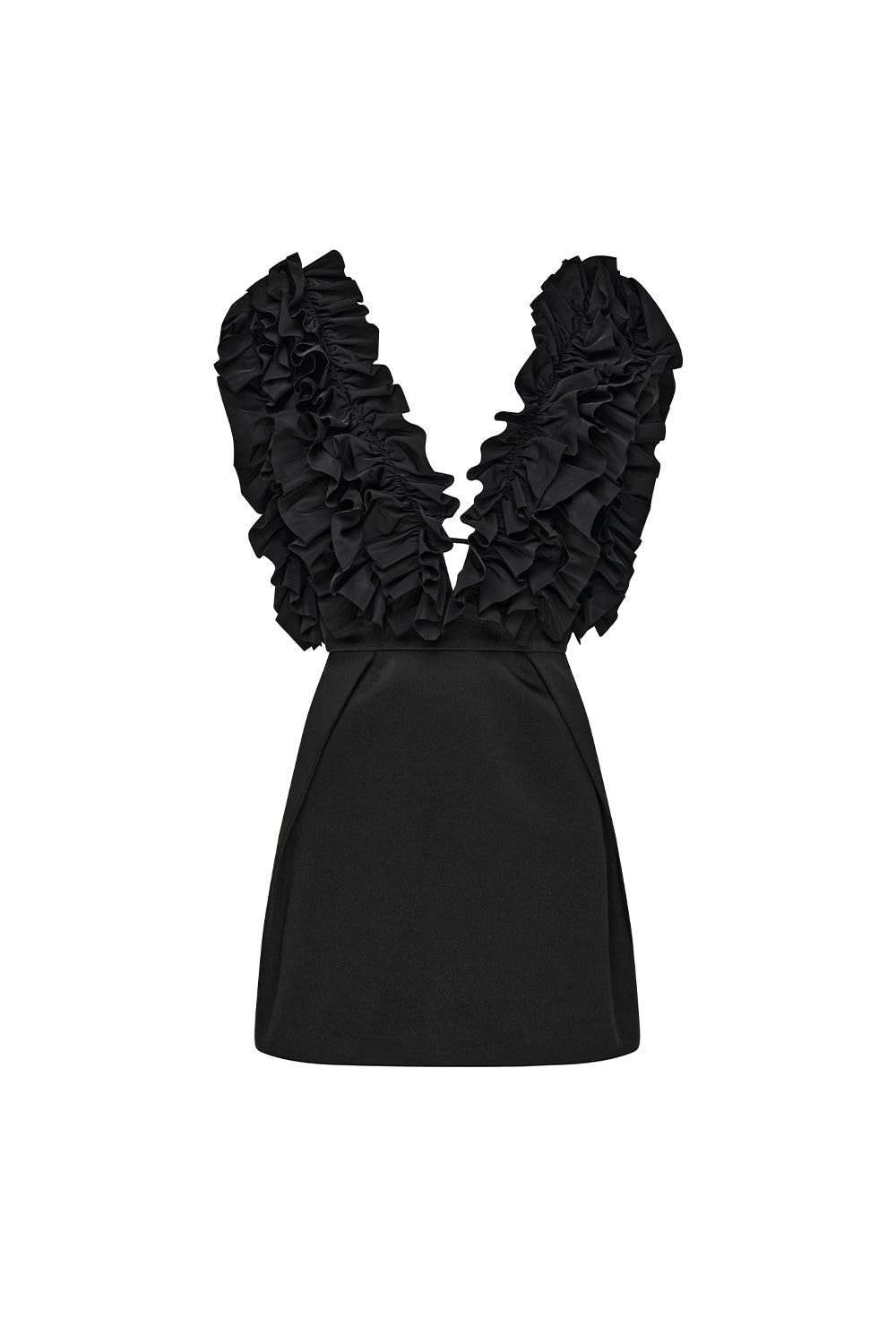 Night Moves Rosette Mini Dress (Black)