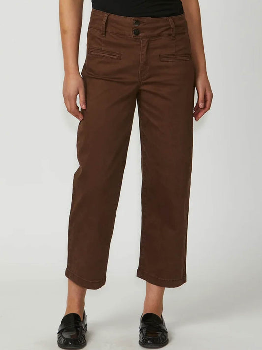 Image of Jeans. Product name - NEW LONDON CHRISTOW ANKLE GRAZER JEAN in Chocolate colour by brand - New London