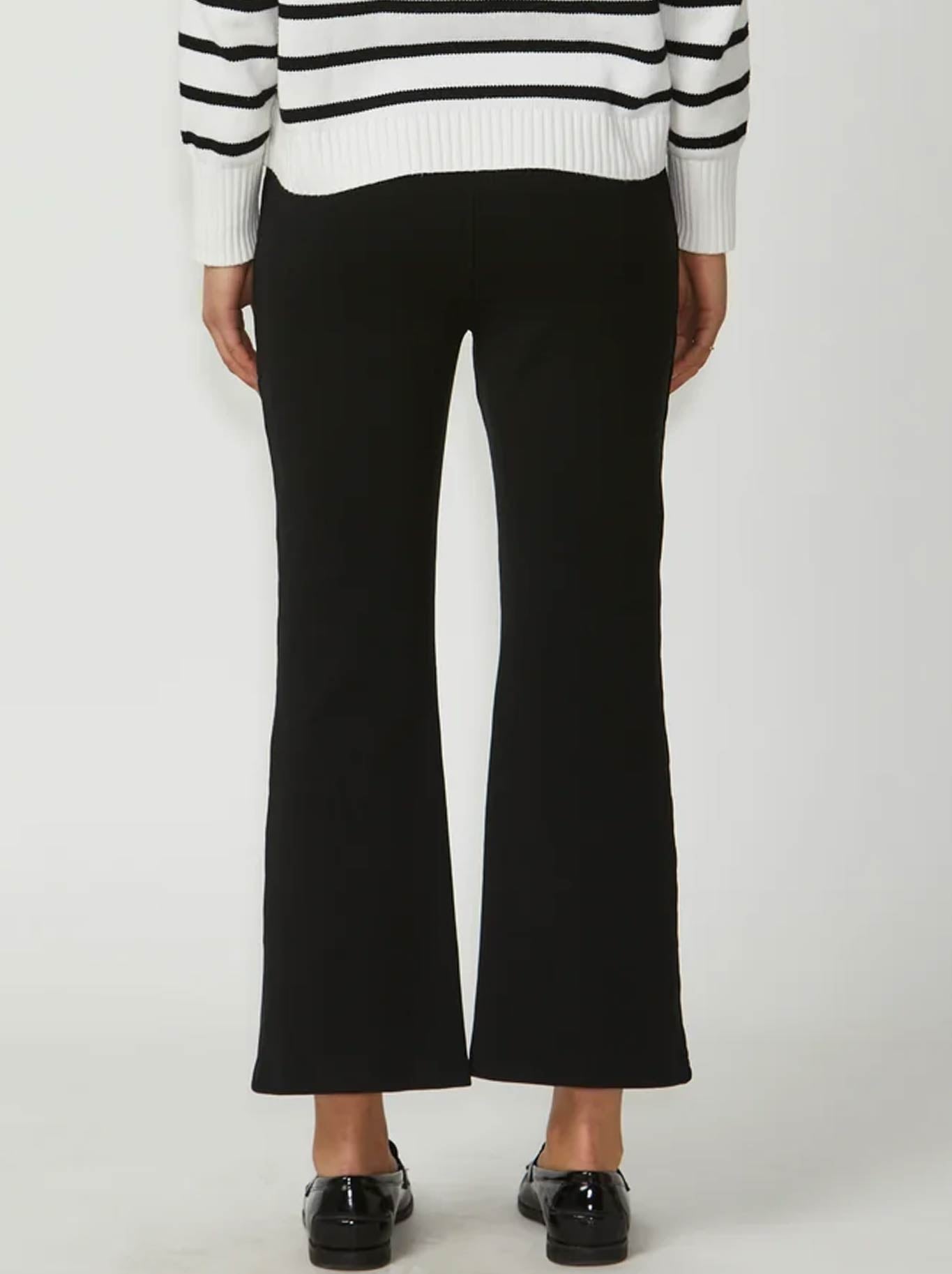 NEW LONDON JAGGER FLARE CROPPED PANT (Black)