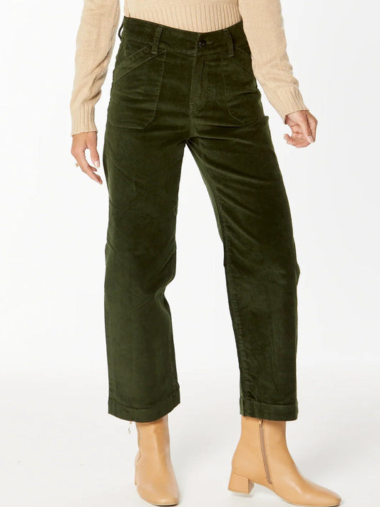 New London Penrith Mid Rise Cord Jean (Olive)