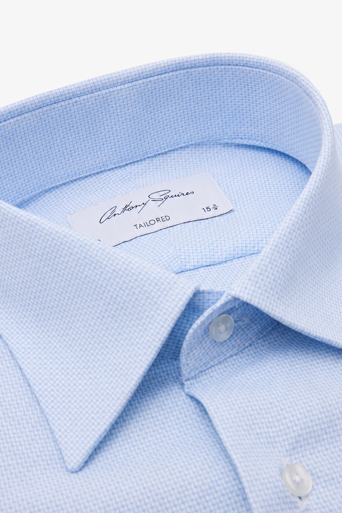 Anthony Squires Norris Formal Shirt Mircrodesign (Blue)