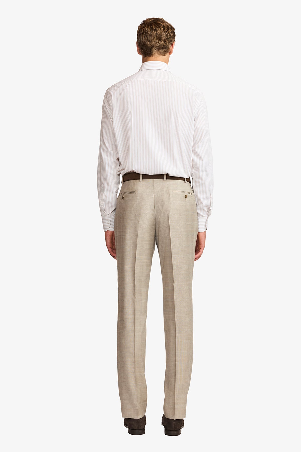 Anthony Squires Norris formal shirt stripe (Brown)
