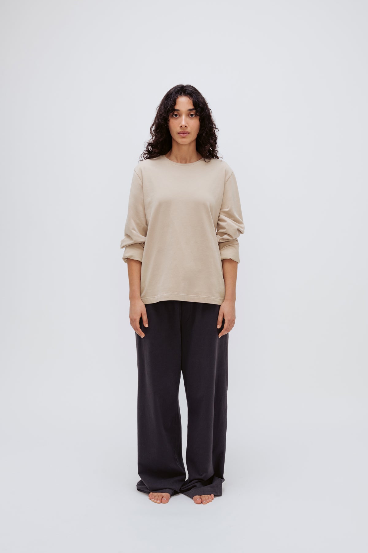 Image of Sleepwear & Loungewear. Product name - Cosy Pant Charcoal in Charcoal colour by brand - NUNE