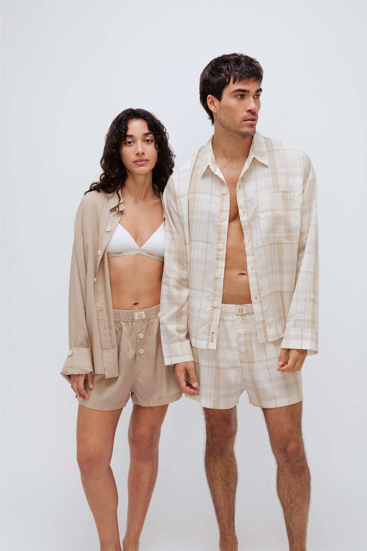 NUNE Long Sleeve Sleep Shirt Macel (Daybreak Stripe)