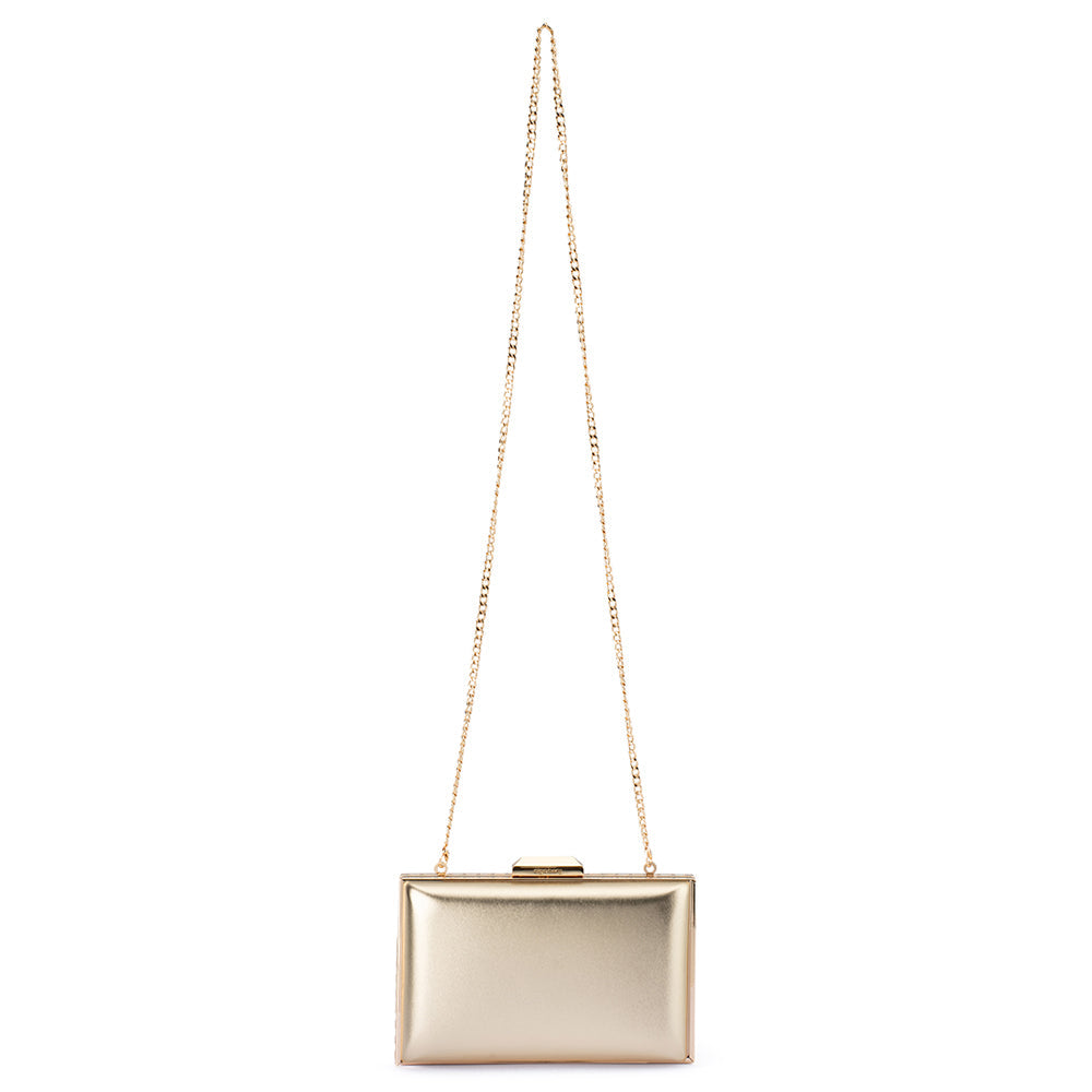 Olga Berg SAMMI Crystal Frame Clutch (Gold)