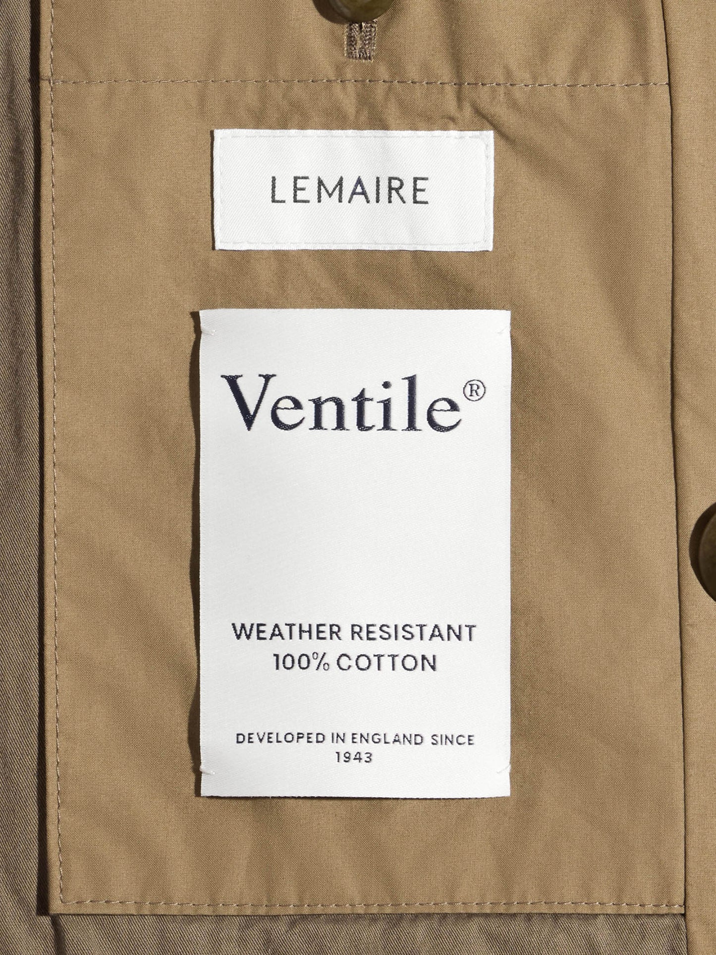 LEMAIRE Cropped Trench (Khaki)