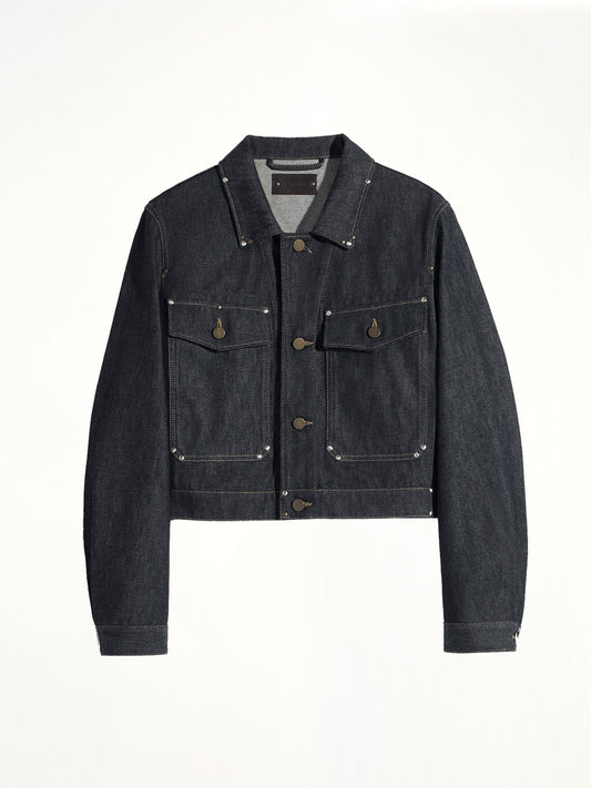 LEMAIRE Cropped Blouson With Studs (Indigo)