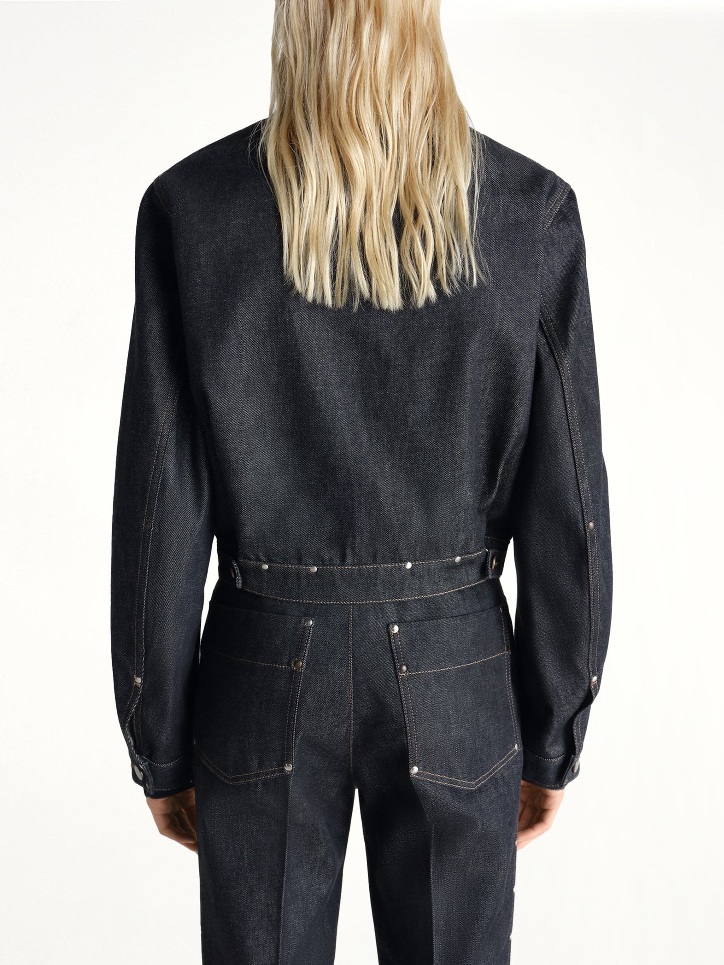LEMAIRE Cropped Blouson With Studs (Indigo)