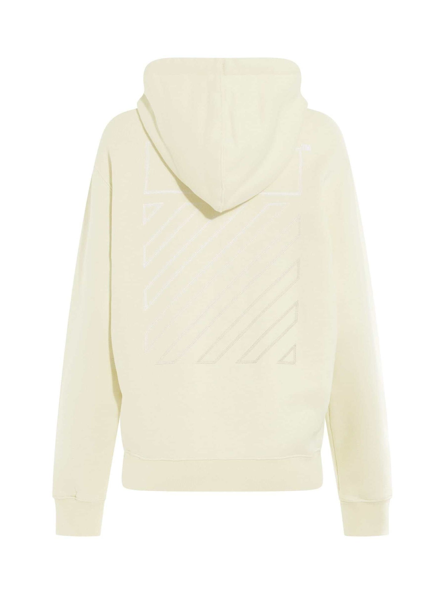 OFF-WHITE Embroidered Diagonal Tab Hoodie (Beige)