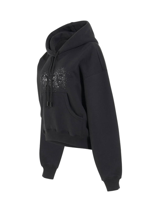 OFF-WHITE Logo Stencil Oversize Hoodie (Black)