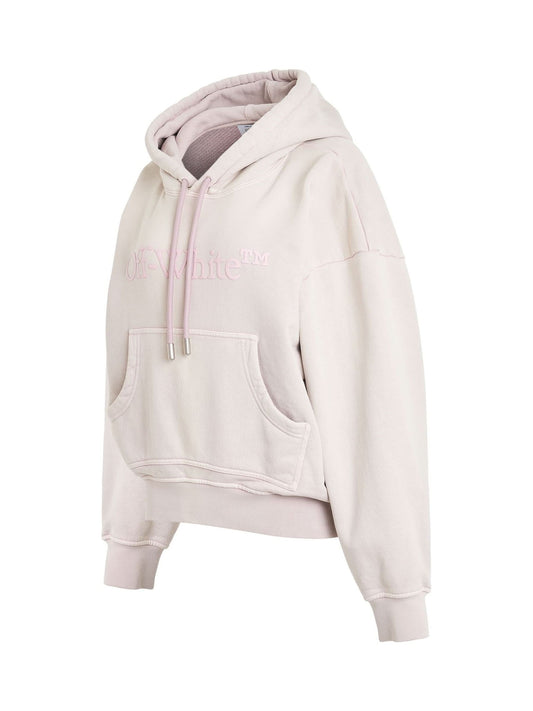 OFF-WHITE Laundry Logo Casual Hoodie (Purple)