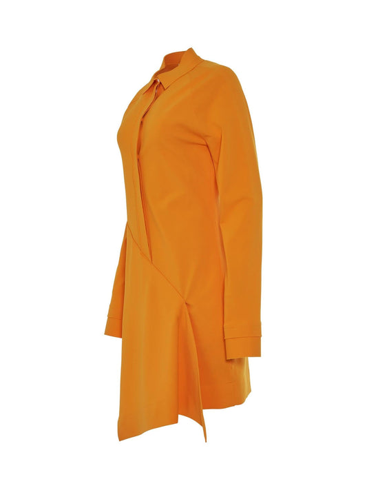 OFF-WHITE Jer Short Panel Shirt Dress (Orange)