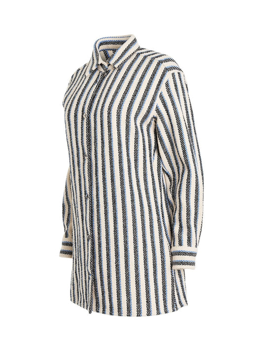 OFF-WHITE Stripes Overshirt (Blue)