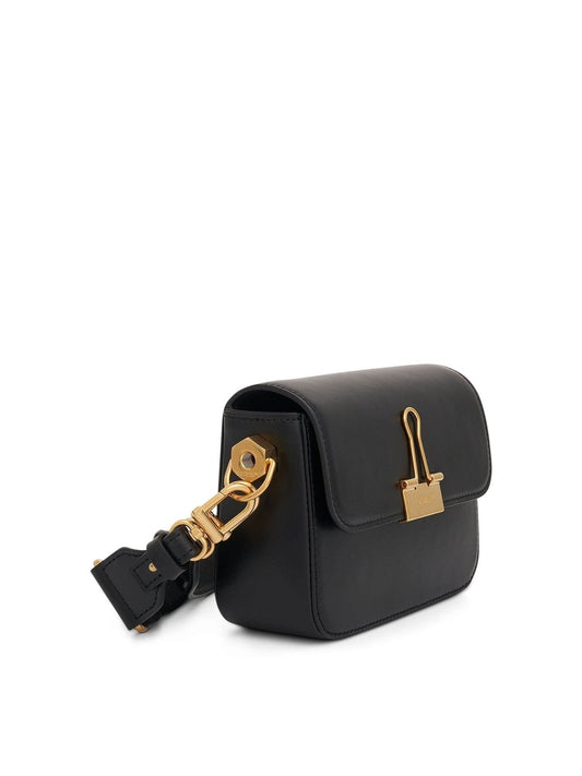 OFF-WHITE Plain Binder Small Shoulder Bag (Black)