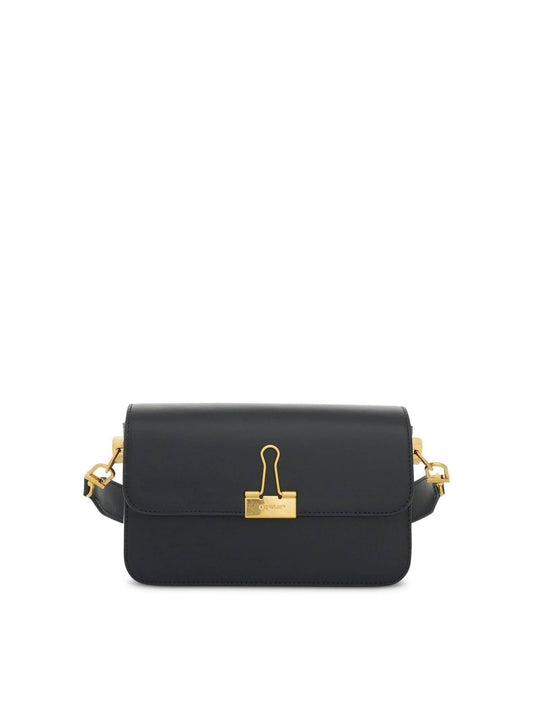 OFF-WHITE Plain Medium Binder Shoulder Bag (Black)