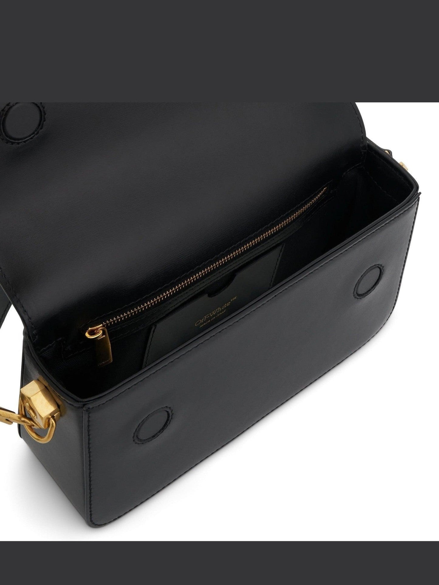 OFF-WHITE Plain Medium Binder Shoulder Bag (Black)