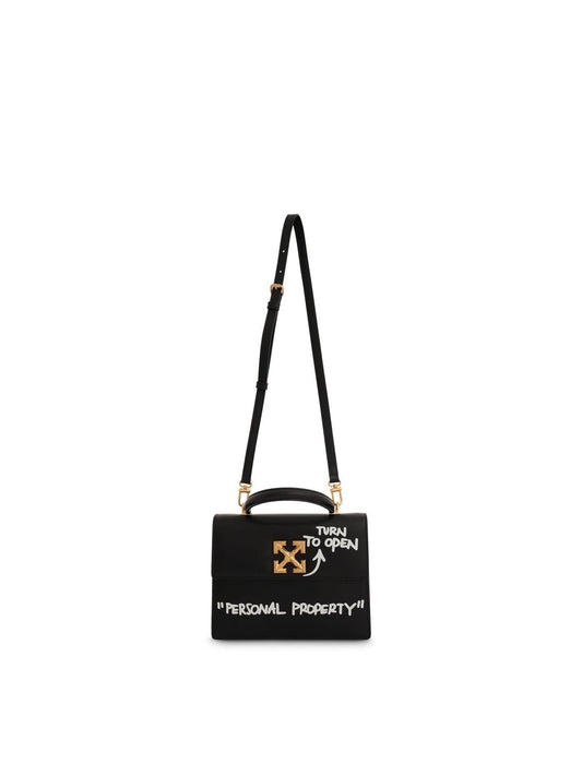 OFF-WHITE Jitney 2.8 Top Handle Quote Bag (Black)