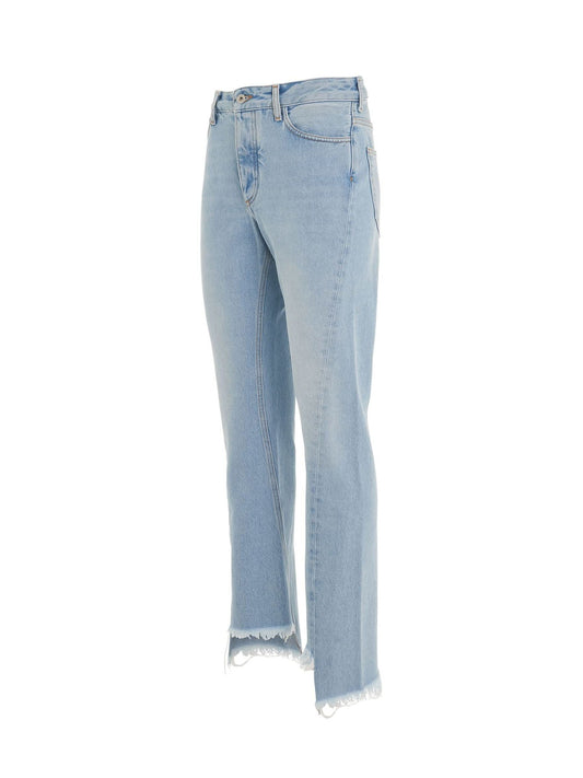 OFF-WHITE Bleach Twist Seamless Skinny Pants (Blue)