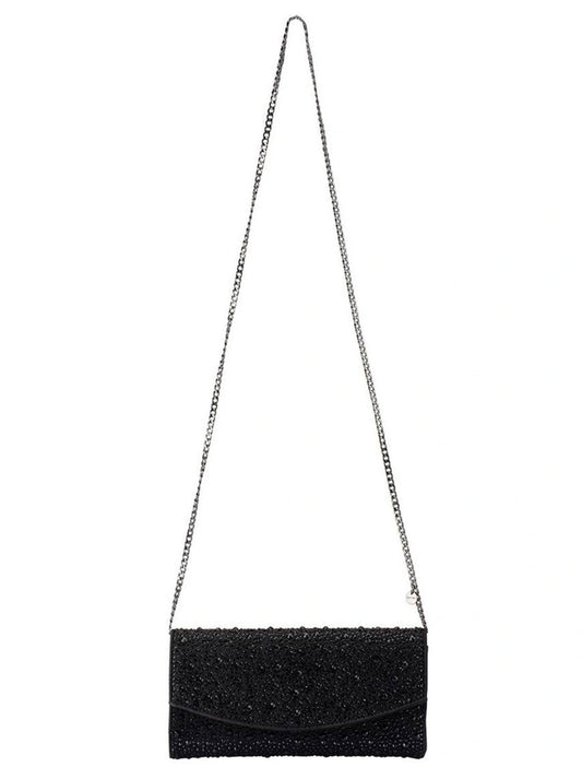 Olga Berg Emma Crystal Clutch (Black)